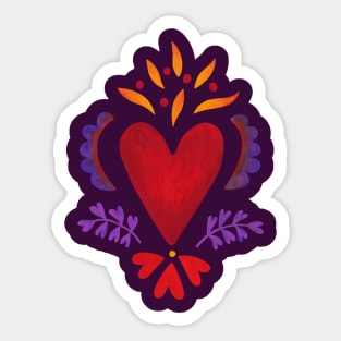 Burning heart Sticker